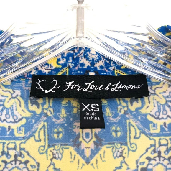 For Love and Lemons Geneva Geometric Bohemian V Neck Long Sleeve Maxi Dress XS - Picture 8 of 11